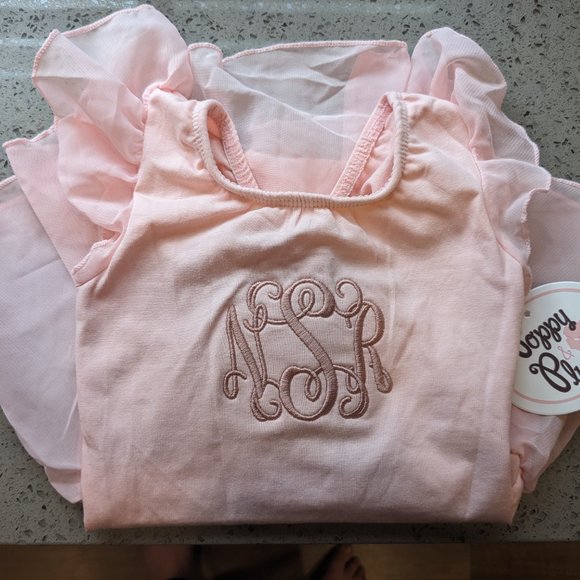 Monogramed (Initals NRS) Toddler 2-4T Ballet Dress - Picture 3 of 4